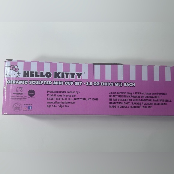 Hello Kitty Sanrio Ceramic Sculpted Mini Cup Set - BNIB 😻 - Picture 7 of 9